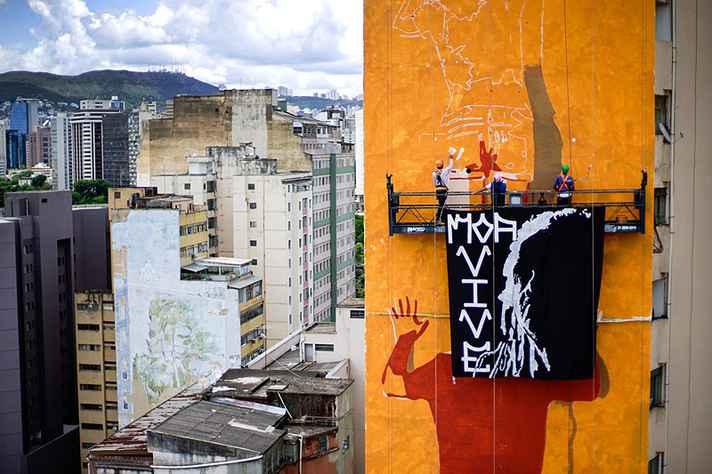 Onze murais no entorno da Rua Sapucaí integram Circuito Urbano de Arte