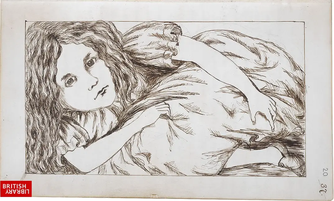 Ilustração do manuscrito original de 'Alice no País das Maravilhas', feita pelo próprio autor
