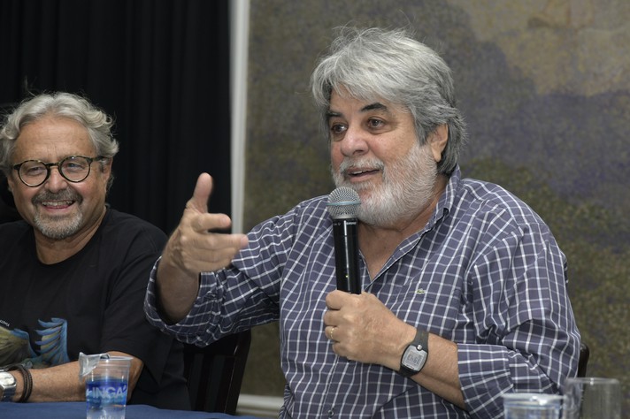 Evandro Cunha e Geraldo Guedes relembraram suas trajetórias nas ações culturais da UFMG, desde os anos 1970
