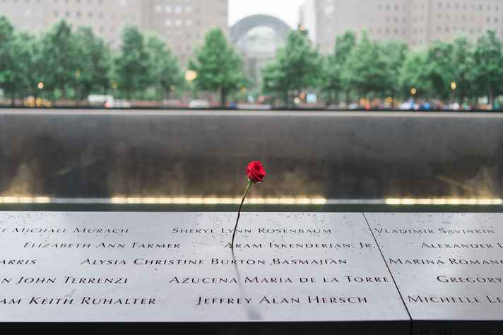 Memorial às vítimas do ataque na cidade de Nova Iorque, EUA