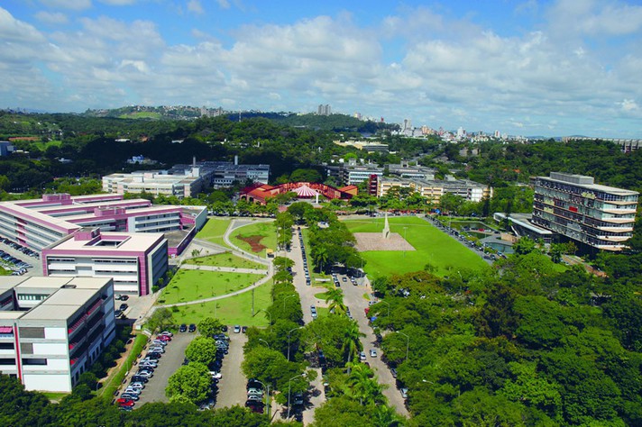 Vista aérea do campus Pampulha: