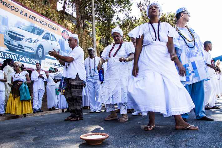 Ato em defesa das tradições de matriz africana, em Santa Luzia
