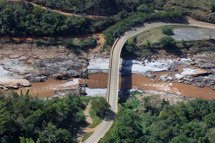 Trecho do Rio Doce atingido pelo rompimento da Barragem de Fundão