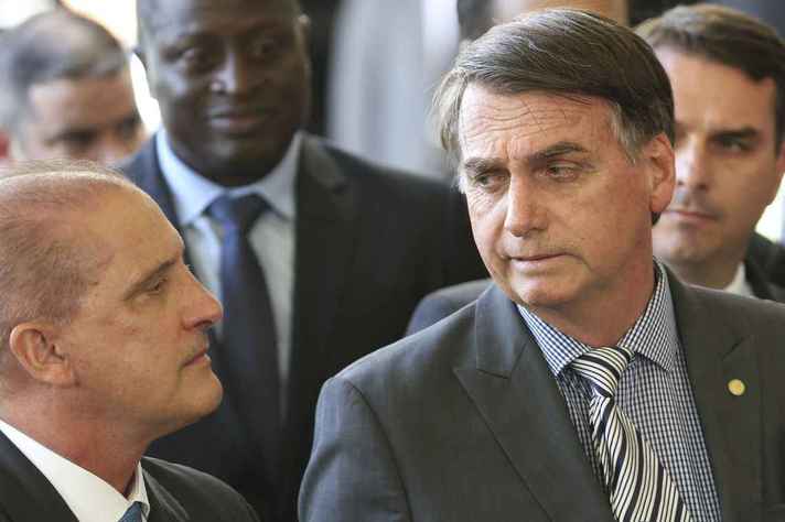 Ministro Extraordinário da Transição, Onyx Lorenzoni, e presidente eleito, Jair Bolsonaro