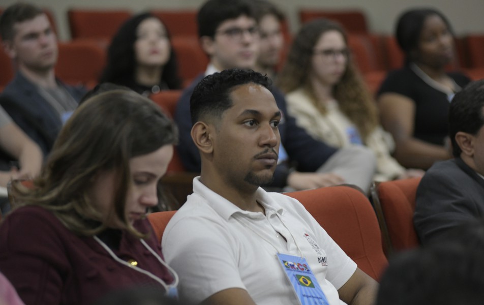 <p>Aula inaugural do curso 'Brics legal studies school 2025: strengthening legal cooperation for a multipolar world', realizado em agosto de 2025 na UFMG</p>