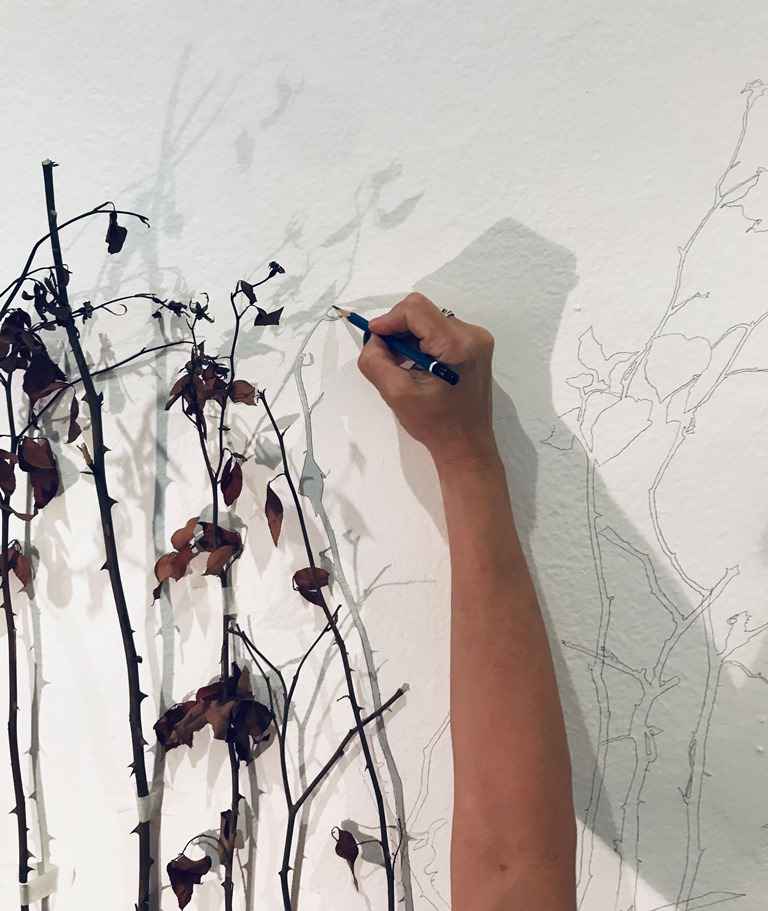 Artista da Exposição ‘dias fora de tudo’, Letícia Grandinetti - Cerca viva