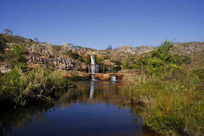 Cachoeira Sentinela, no Parque Estadual Biribiri, em Diamantina