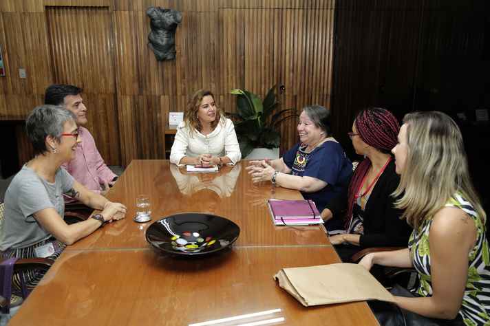 Integrantes da comissão reuniram-se com a reitora Sandra Goulart Almeida no último dia 7