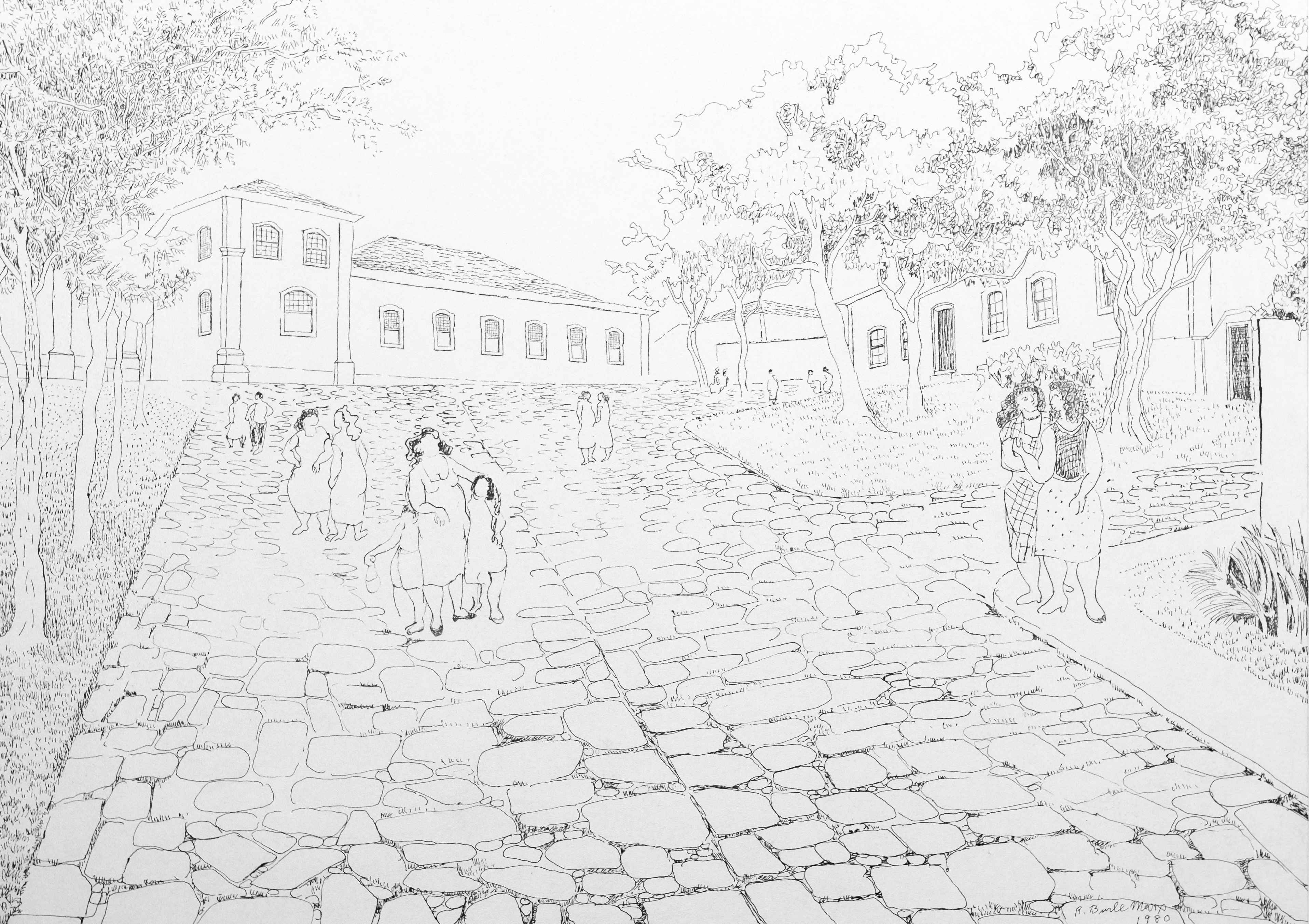 Projeto da Casa do Sol, de Burle Marx (acervo do Instituto Histórico e Geográfico de Tiradentes)