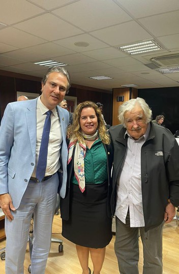 Camilo Santana, Sandra Goulart e Pepe Mujica: integração puxada pelo Brasil