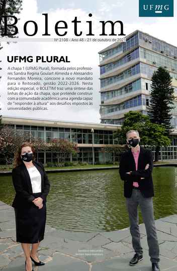 Capa da edição do Boletim que reúne as linhas de ação propostas pela chapa UFMG Plural
