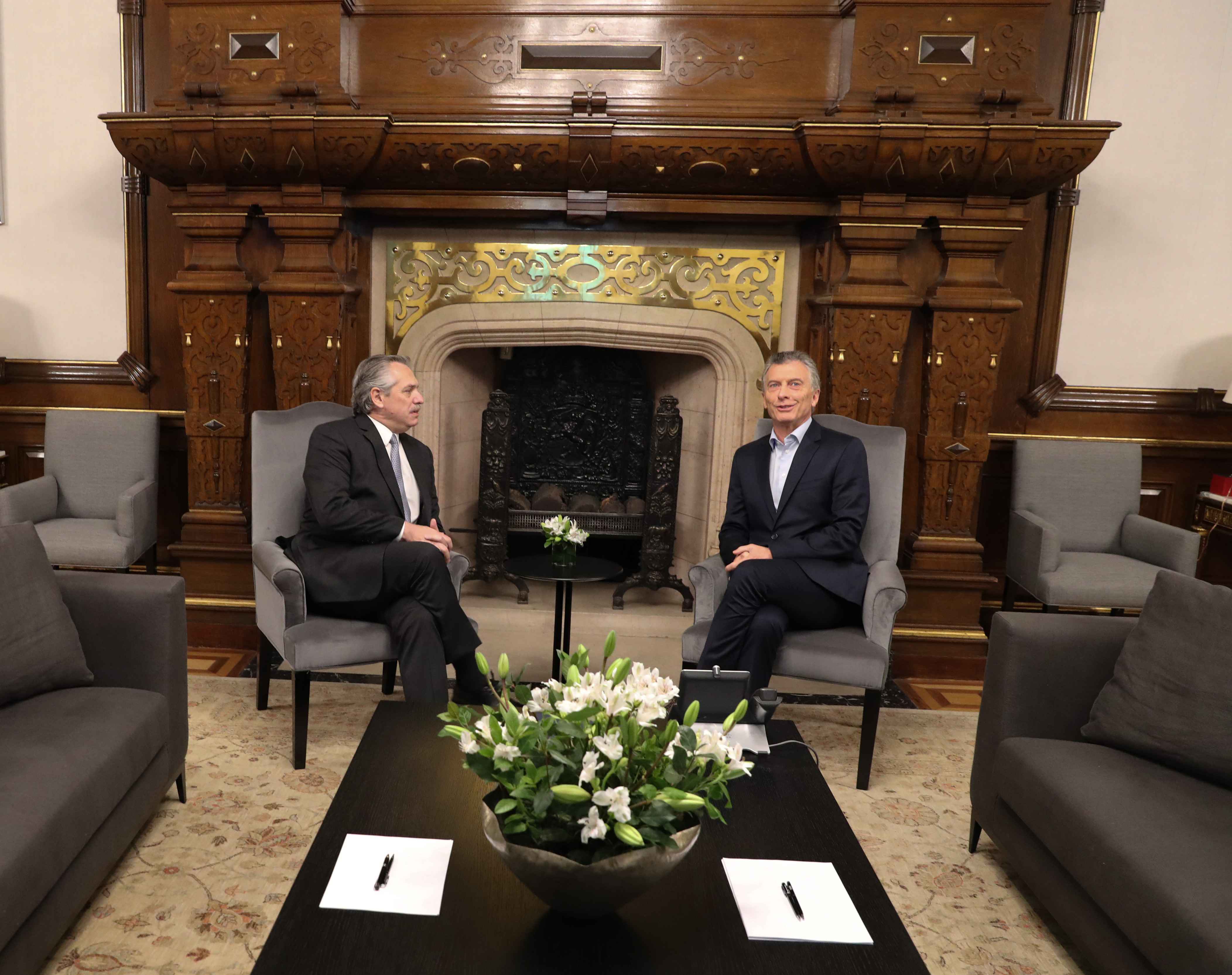 Encontro entre o presidente eleito, Alberto Fernández, e o presidente Mauricio Macri