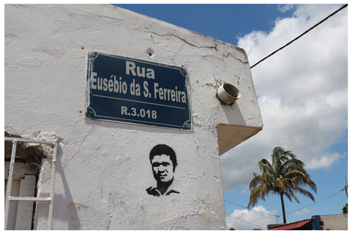 Rua no subúrbio de Maputo, em Moçambique, homenageia o jogador português Eusébio