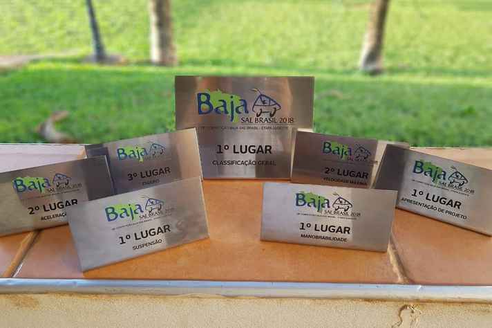 Troféus conquistados na Competição Baja SAE Brasil – Etapa Sudeste