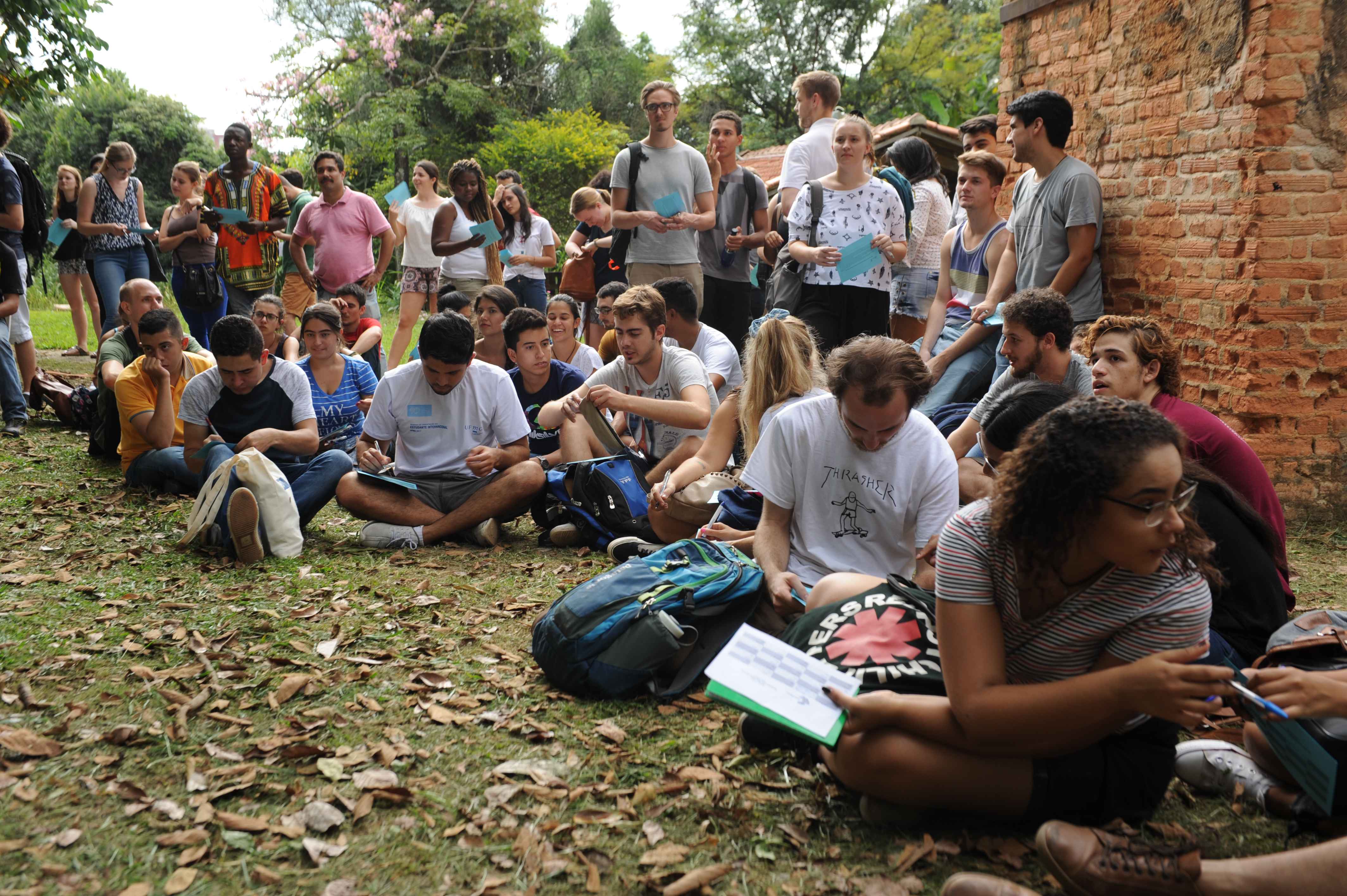 Encontro de estudantes internacionais no campus Pampulha da UFMG