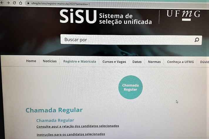 Na página Sisu UFMG estão o resultado e todas as orientações para os candidatos