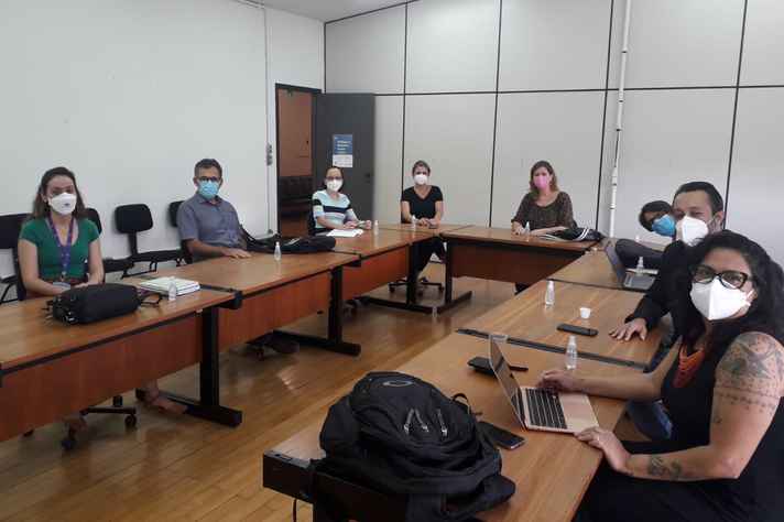 Reunião do Comitê Permanente de Enfrentamento do Novo Coronavírus da UFMG, realizada no último dia 3