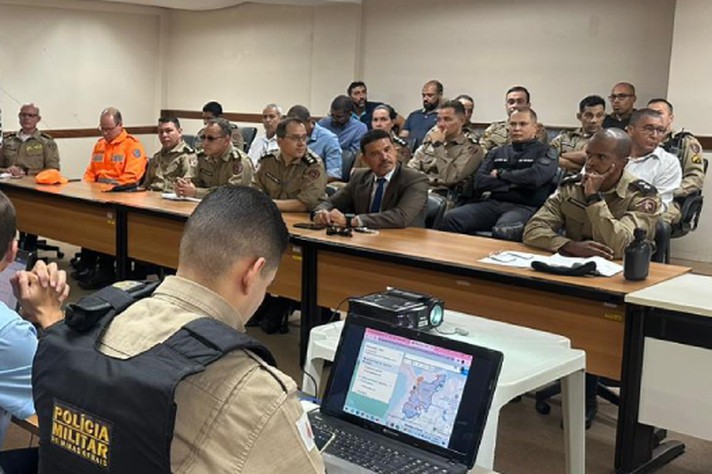 Reunião das forças de segurança pública em Montes Claros: operações são concentradas nas 'zonas quentes de criminalidade'