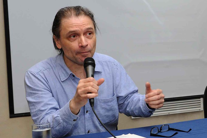 Michael Heinrich, Jaime Ramírez e Hugo Cerqueira em conferência sobre Karl Marx