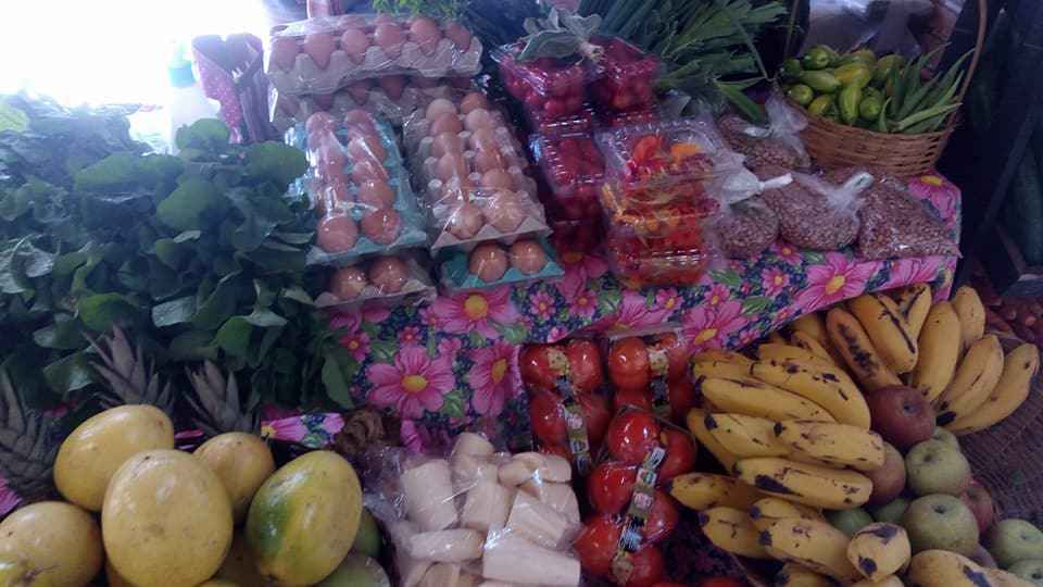 Produtos vendidos na Feira da UFMG - Agroecológica, Popular e Solidária, realizada pelo DGA