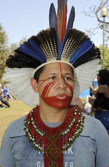 Guigui Pataxó conduziu celebração de rituais