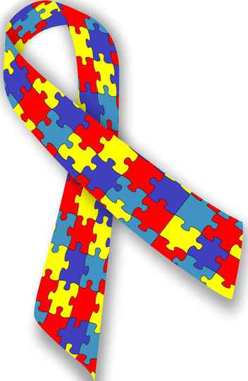 Fita-símbolo das campanhas de conscientização sobre o autismo