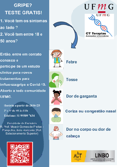 Foto: Divulgação | UFMG Folder da campanha do UFMG sem gripe