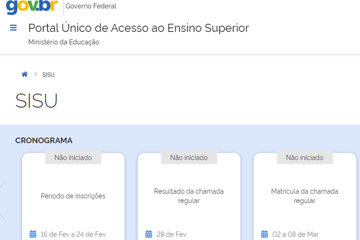 UFMG - Universidade Federal de Minas Gerais - Sisu prorroga