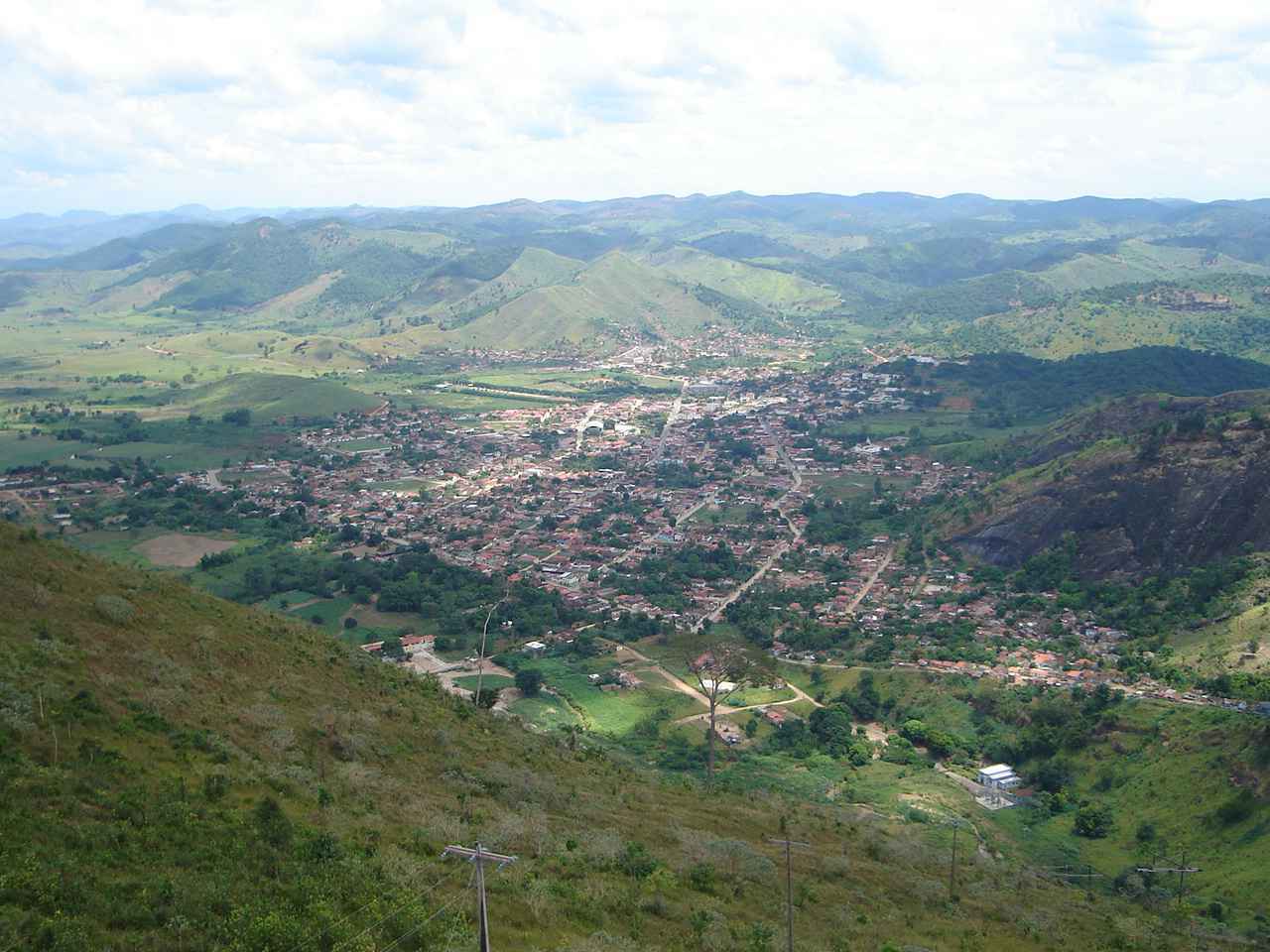 Vista de Itambacuri, cidade mineira do Vale do Rio Doce