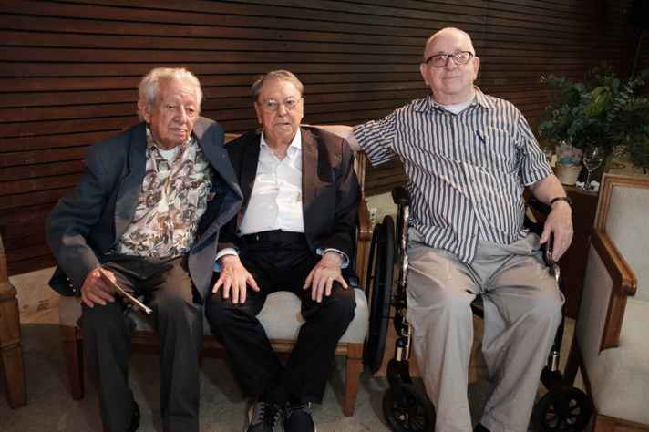 Adival Coelho (à esquerda), José Mendonça e Anis Leão, em 2016: novo curso foi concebido há 60 anos