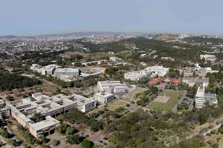 Vista aérea do campus Pampulha, onde se concentra maior número de cursos da UFMG