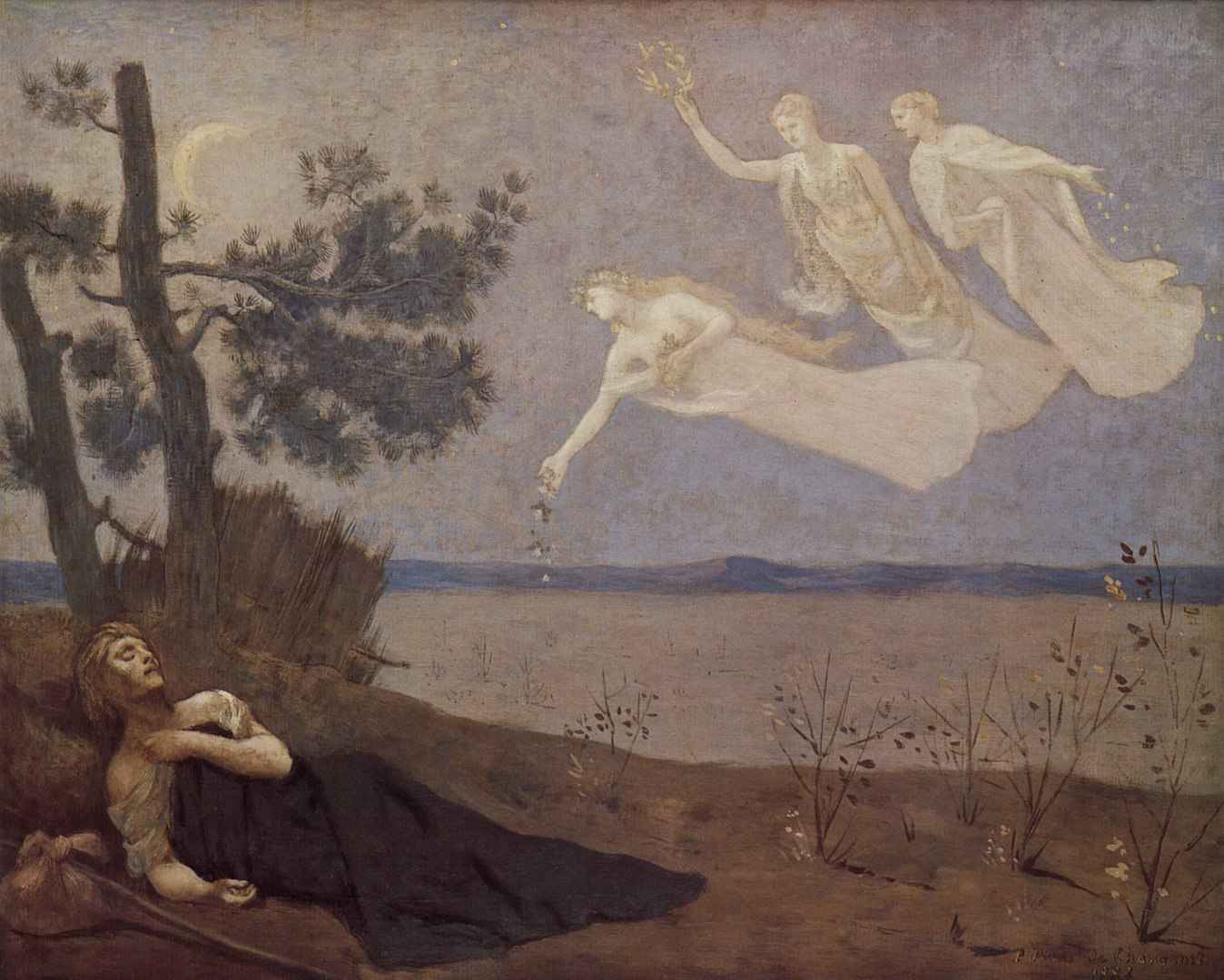 'O sonho', tela de Pierre Puvi de Chavannes (1883)