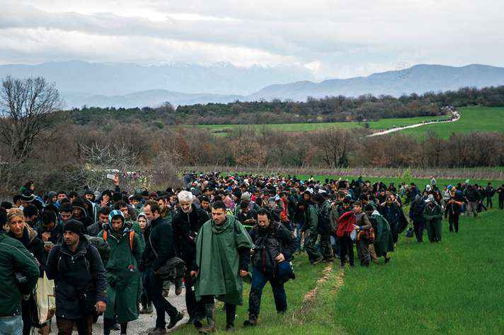 Leva de migrantes do Oriente Médio a caminho da Europa