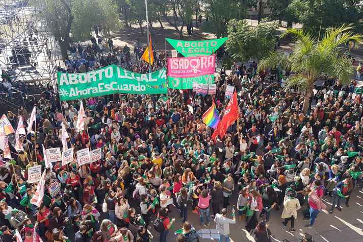 Manifestação pela legalização do aborto na Argentina